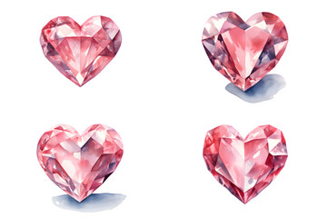 Fototapeta premium Diamond Gem isolated on transparent background illustration