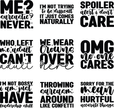 sarcasm svg design bundle and digital download
