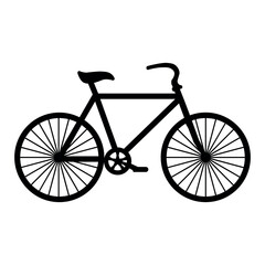 Bicycle vector black icon on white background