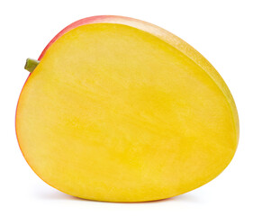Mango half isolated on white background