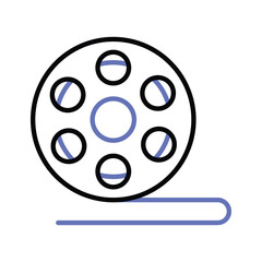 A customizable vector of film roll in modern style ready to use icon