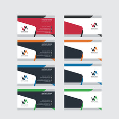 Professional Business card collection with eye-catchy various colors