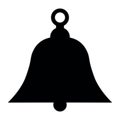 Bell vector black icon on white background