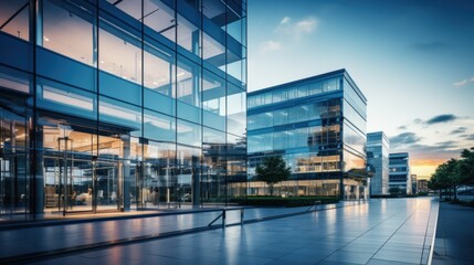 Sleek modern business building