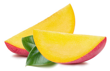 Fresh organic mango isolated on white background