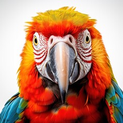 Fototapeta premium Striking parrot isolated on white