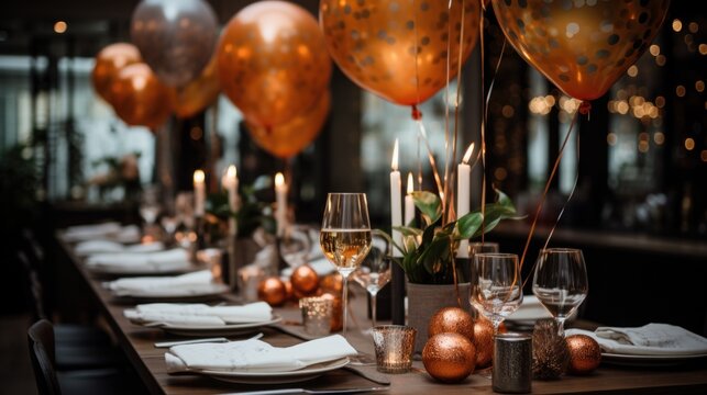 Adult birthday bash in a trendy setting, featuring laughter, cocktails, and festive ambiance