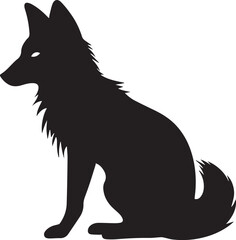 Fox silhouette Vector illustration isolated on white background