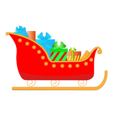 Traineau du Père Noël rempli de cadeaux © guitou60