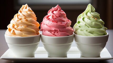 soft serve frozen yogurt fresh UHD Wallpaper - obrazy, fototapety, plakaty