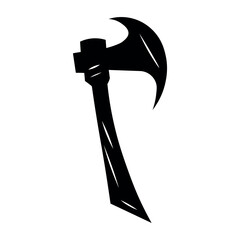 Axe vector black icon on white background