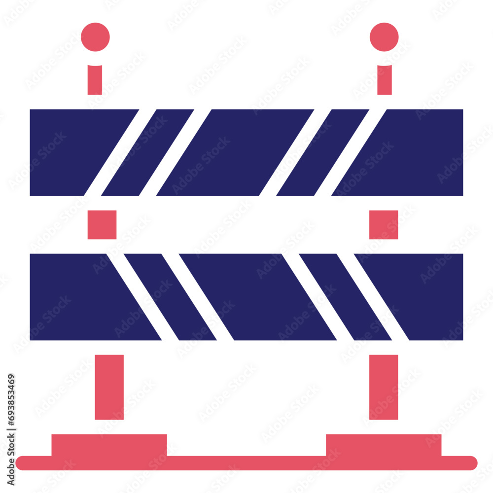 Canvas Prints Road Barrier Icon