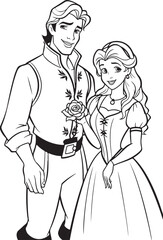 coloring book of fairy tales for kids hand drawn illustration 