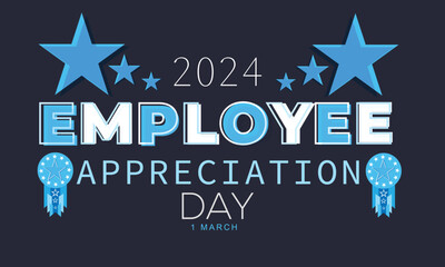 National Employee Appreciation Day. background, banner, card, poster, template. Vector illustration. - obrazy, fototapety, plakaty
