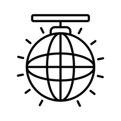 Amazing icon of disco ball, trendy vector of disco light