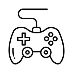 Game console or game controller, computer gaming, gamepad vector, icon of joystick gamepad
