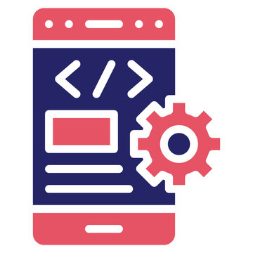 Mobile Coding Icon