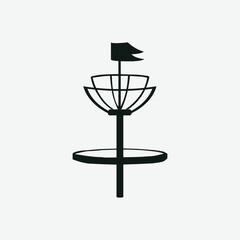 Disc golf vector and elements