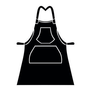 recommend clip art: Apron vector black icon on white background