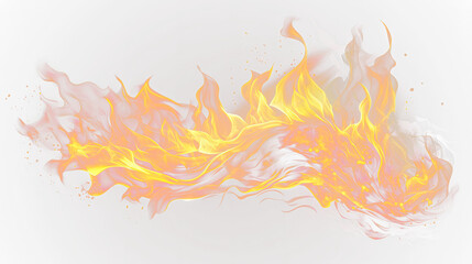 Fire flame isolated on a transparent background.