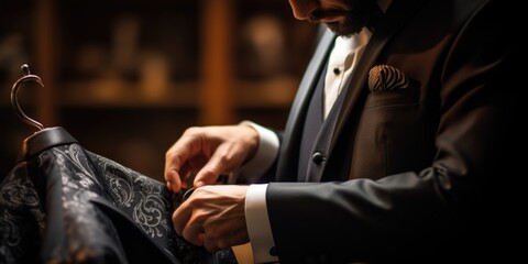 Groom's wedding suit, refined and stylish