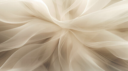 Fototapeta premium Soft Beige Abstract Silk Flower Texture with Smooth Transitions And Wave Movements. Texture for the Fabric Industry and Women's Fashion