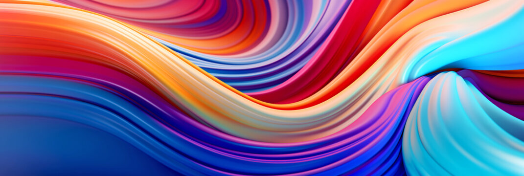 colorful abstract background with wavy lines, swirling bright colored lines, swirling fabric, multicolored swirls of paint.