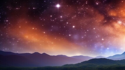 Fototapeta premium Yoga health and wellness meditation galaxy background