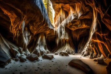 Inside in the Crystal cave in Sequoia National Park, California, USA