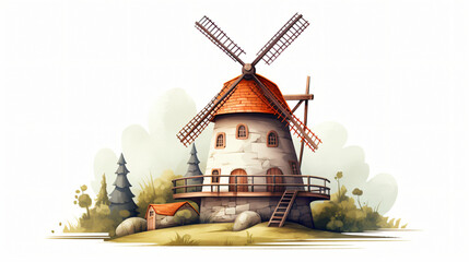Windmill - obrazy, fototapety, plakaty