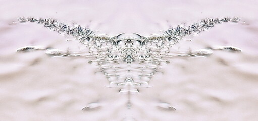 flying in dreams,  abstract symmetrical photographs of the frozen regions of the earth from the...