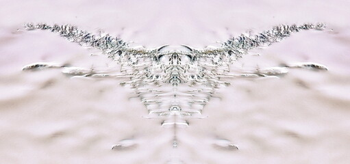flying in dreams,  abstract symmetrical photographs of the frozen regions of the earth from the air, abstract surrealism,