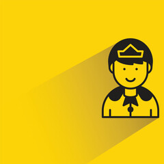 prince with shadow on yellow background