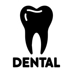 Dental Logo concept vector art illustration, Dental Icon vector silhouette, black and  white dental logo