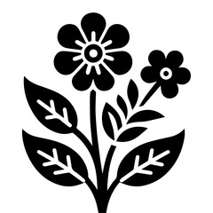 Flower Icon vector art illustration, a Simple and minimal flower icon
