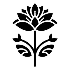 Obraz premium Flower Icon vector art illustration, a Simple and minimal flower icon
