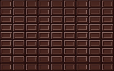 焦げ茶色の板チョコレート背景_ダークチョコレート_横
