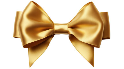 Golden ribbon and bow, cut out