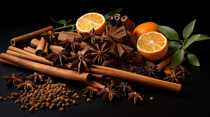 Cinnamon sticks anise stars