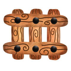 Cross of Jesus watercolor illustration