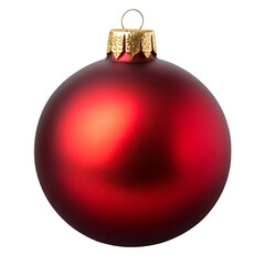 Red christmas ball isolated.
