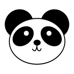 Vector illustration of panda isolated