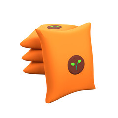 3D Rendered Fertilizer Bag Isolated on The Transparant Background