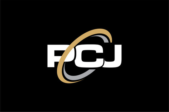 PCJ creative letter logo design vector icon illustration