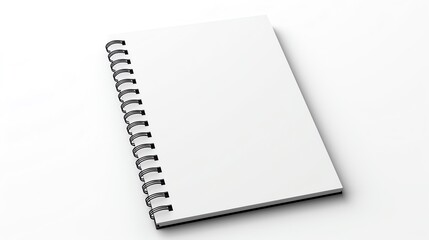 a spiral bound notebook with a white cover - Powered by Adobe