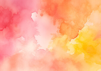 背景、バナー用の液体流体テクスチャーを持つティール色の赤とオレンジによる抽象的な水彩絵の具の背景,Abstract watercolor background by teal red and orange with liquid fluid texture for background, banner,Generative AI	
