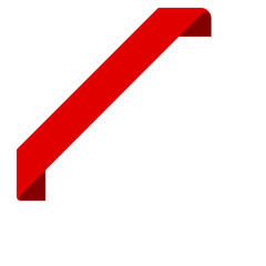 Red corner ribbon 