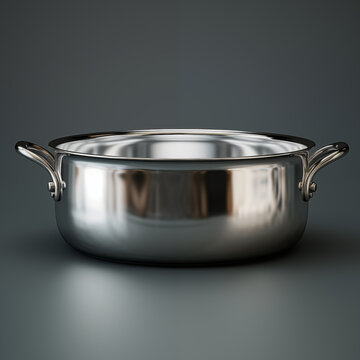 a silver pot with handles