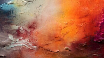 Naklejka premium Decorative oil paint texture. Orange and white tones. Abstract Plasters and brush strokes. 