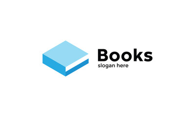 Logo vector minimalist design education library school books concept read information knowledge multimedia magazine design